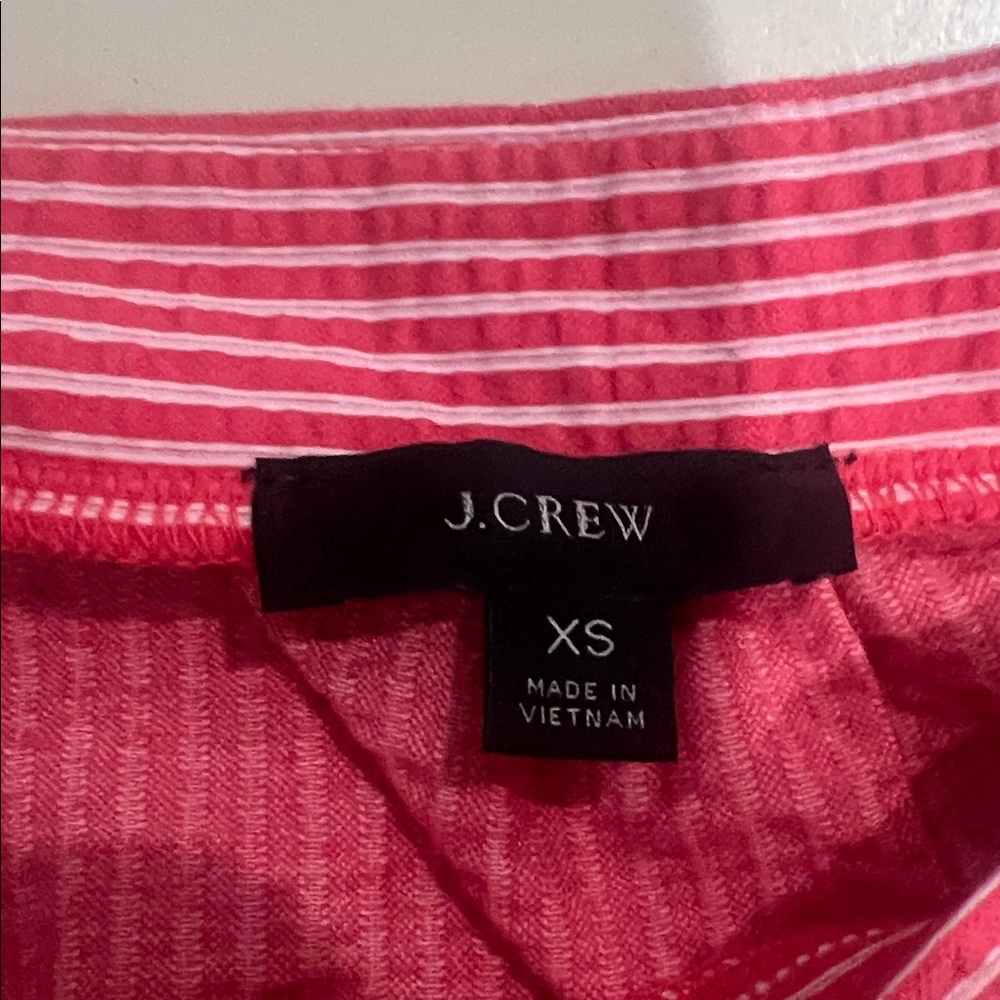 J. Crew Red and White Striped Blouse - Picture 3 of 3